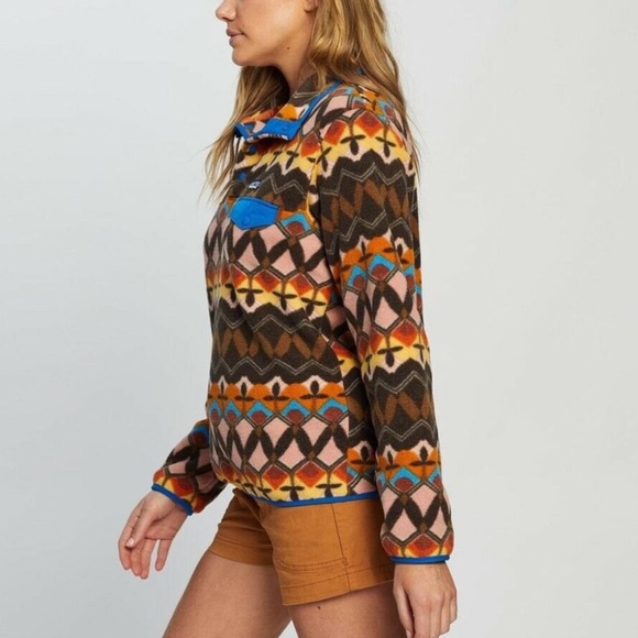 NWOT Patagonia Synchilla Pattern Anthos Pink Fleece Pullover - Picture 3 of 4